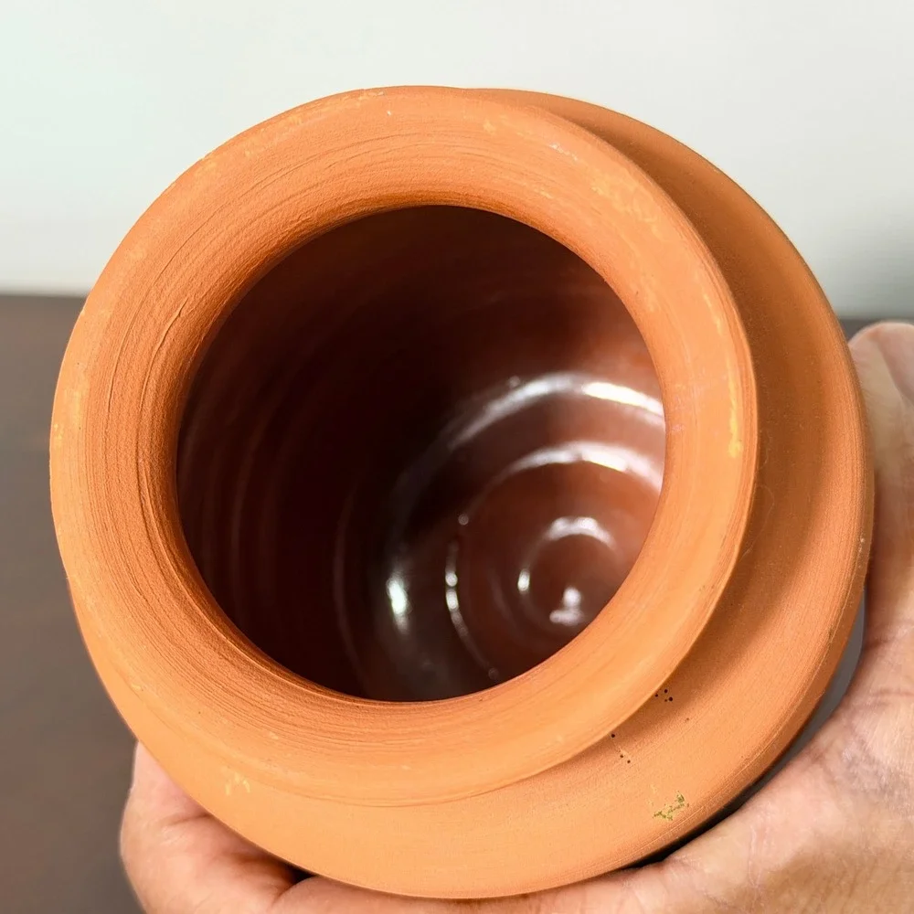 Vintage Wallada Cordoba Spain Cuerda Seca Terracotta Art Pottery Vase 6